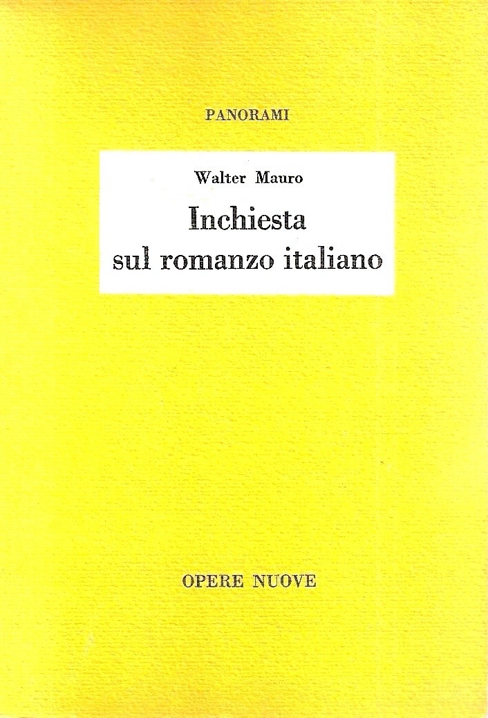 Inchiesta sul romanzo italiano
