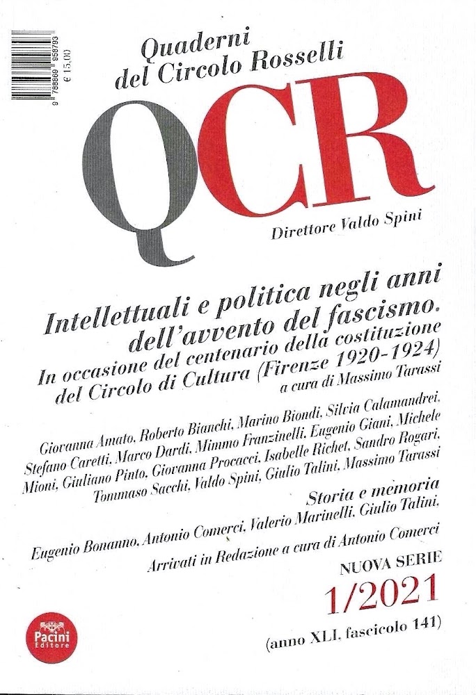 Intellettuali e politica negli anni dell'avvento del fascismo (QCR - …