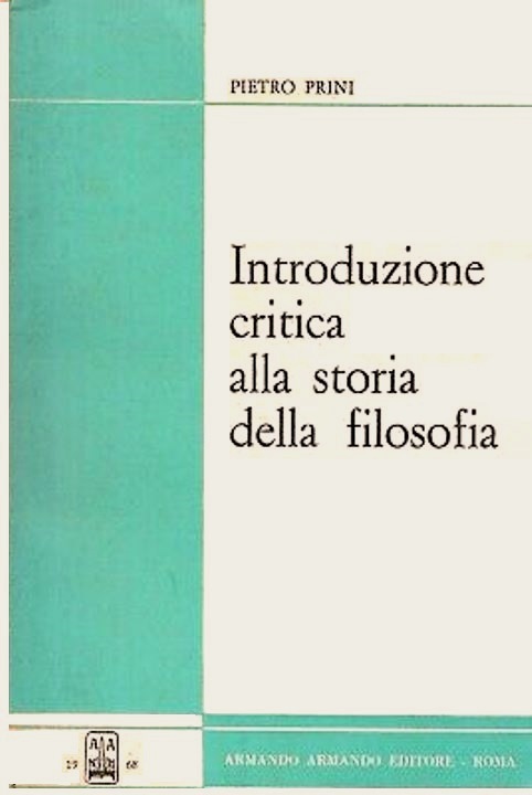 Introduzione critica alla storia della filosofia