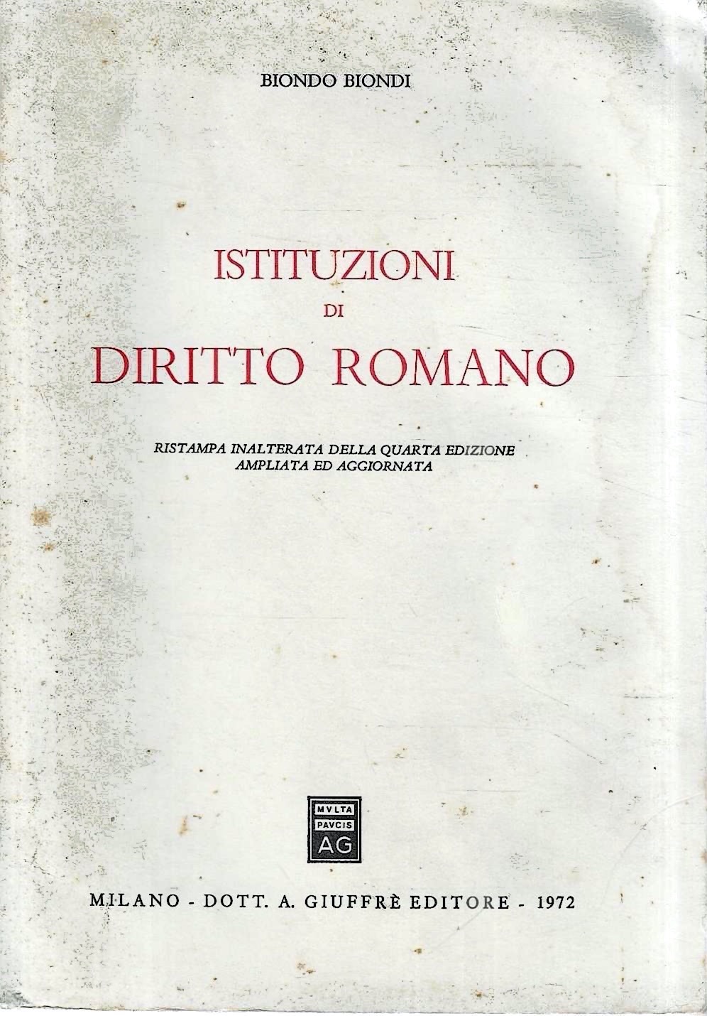 Istituzioni di Diritto Romano