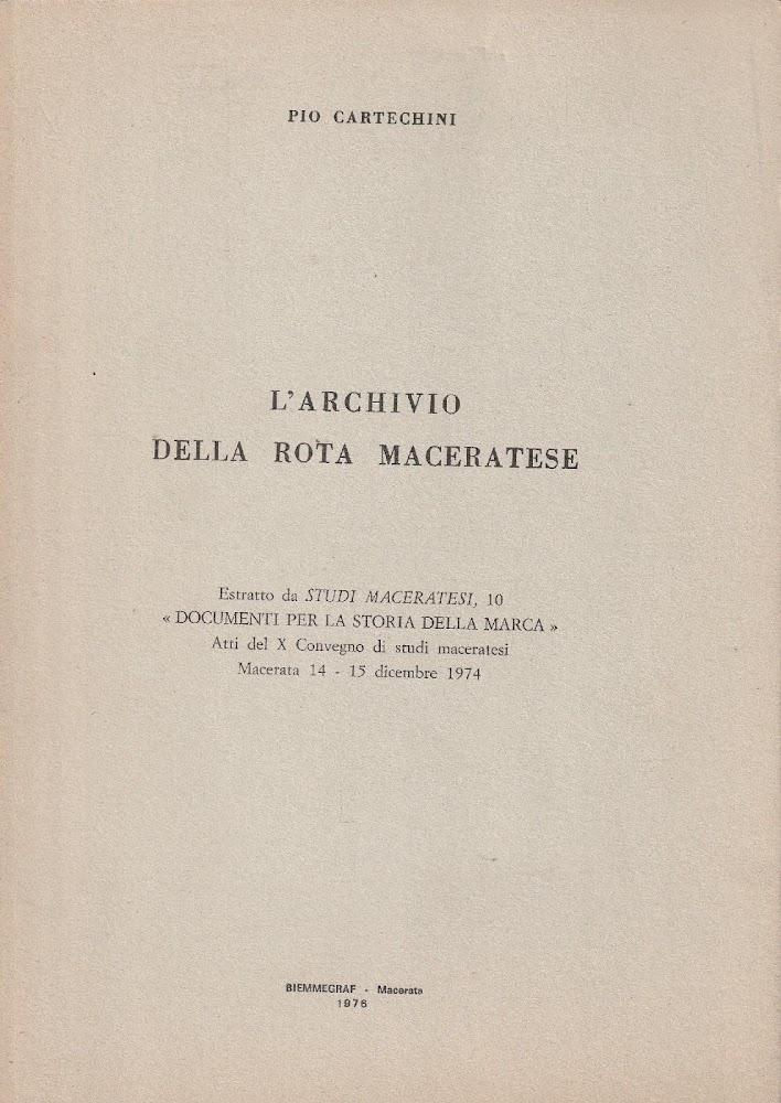 L'archivio della rota maceratese