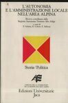 L'autonomia e l'amministrazione locale nell'area alpina