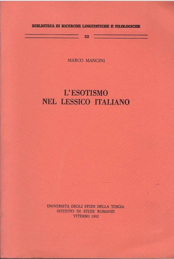 L' esotismo nel lessico italiano