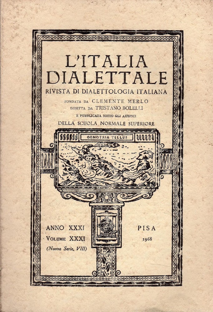 L'Italia dialettale: Rivista di dialettologia italiana
