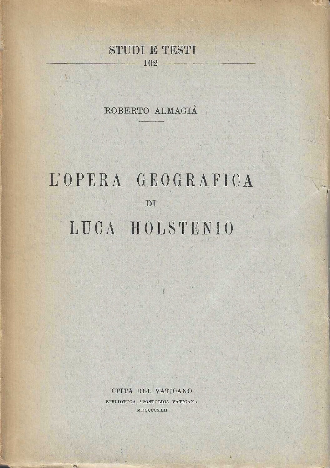 L'opera geografica di Luca Holstenio