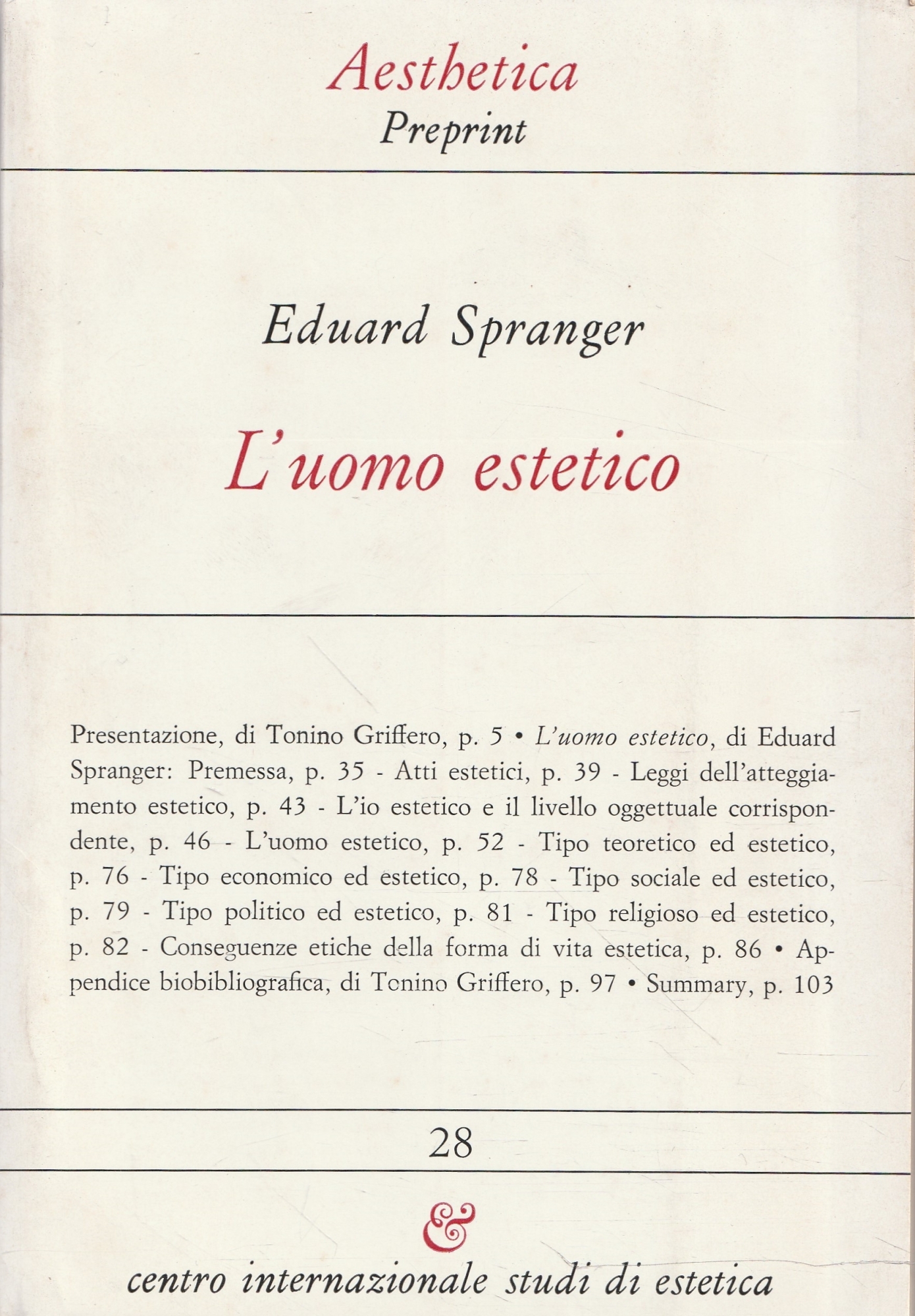 L'uomo estetico