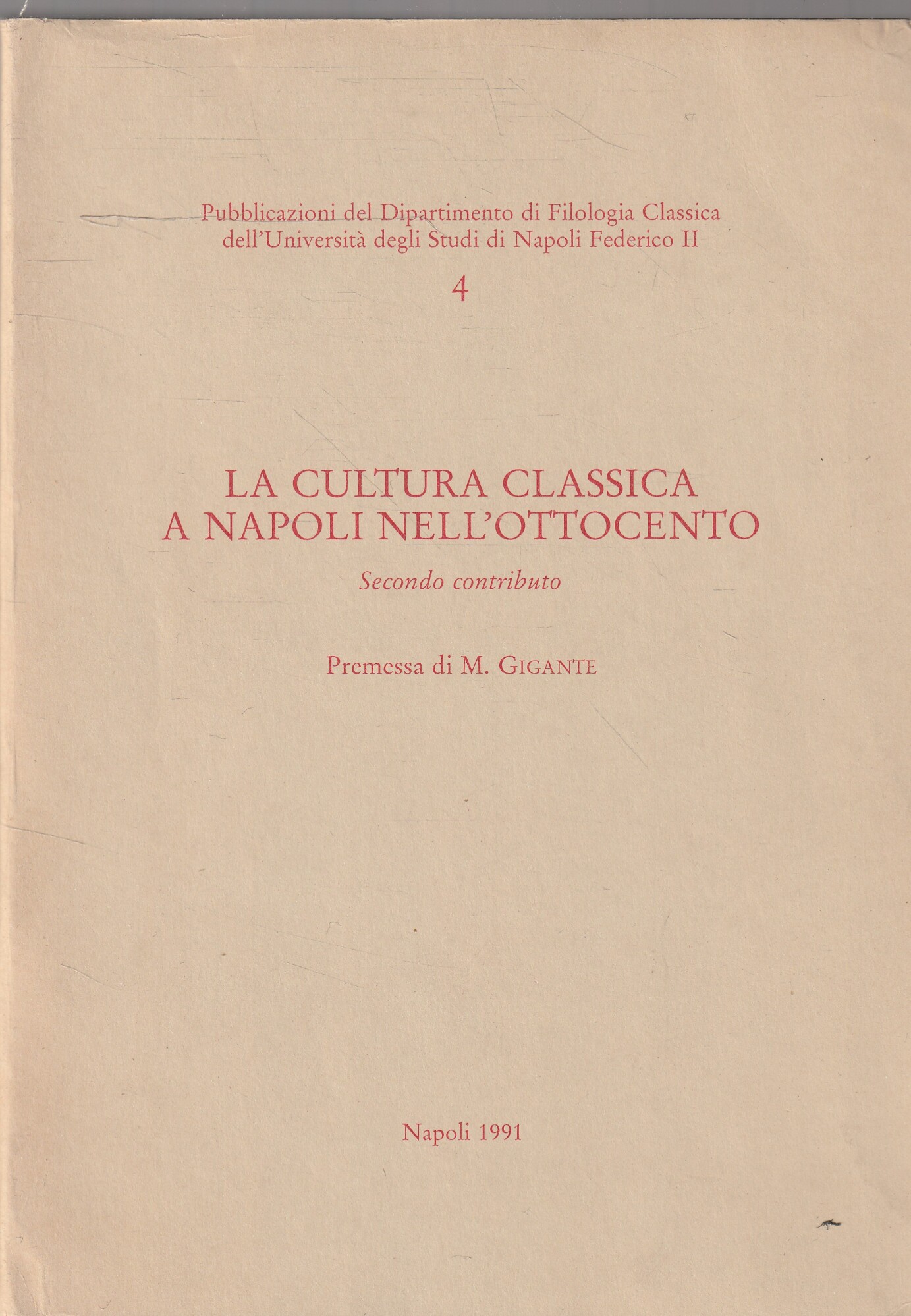 La cultura classica nell'Ottocento. Secondo contributo