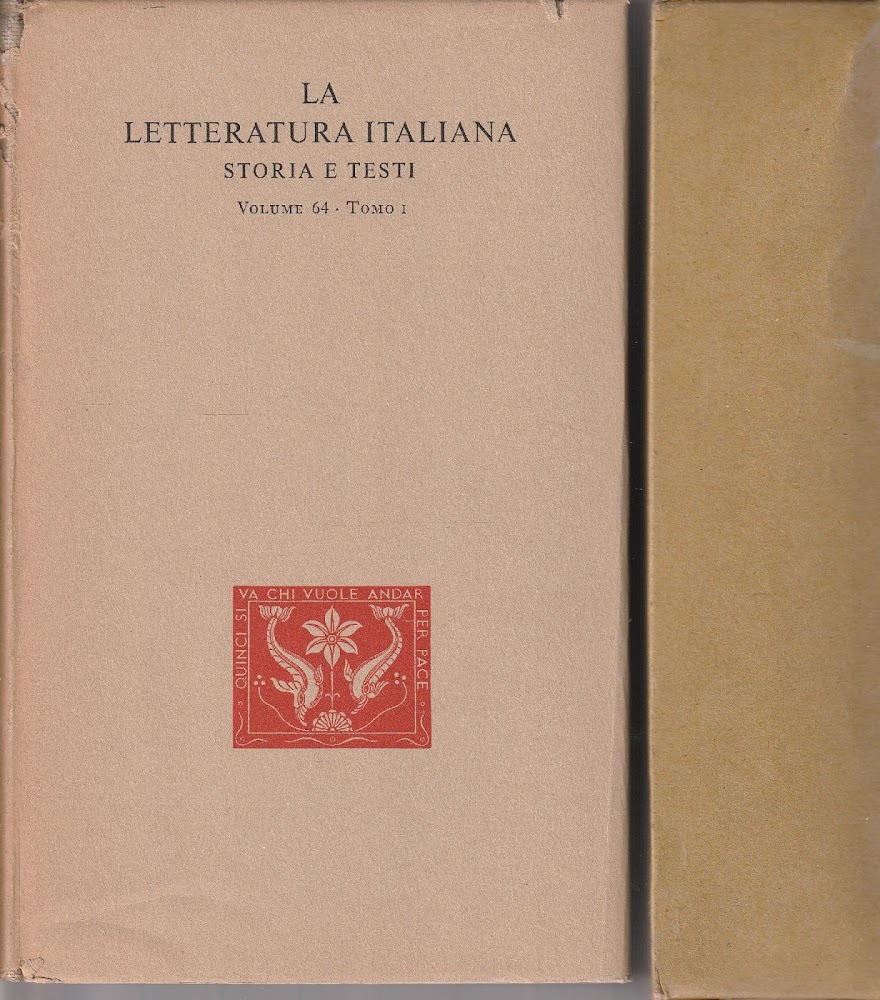 La Letteratura Italiana - Storia e testi. Vol. 64 - …