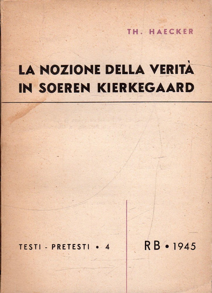 La nozione della verità in Soeren Kirkegaard