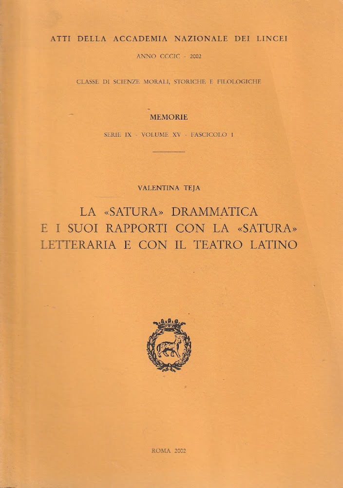 La "satura" drammatica e i suoi rapporti con la "satura" …