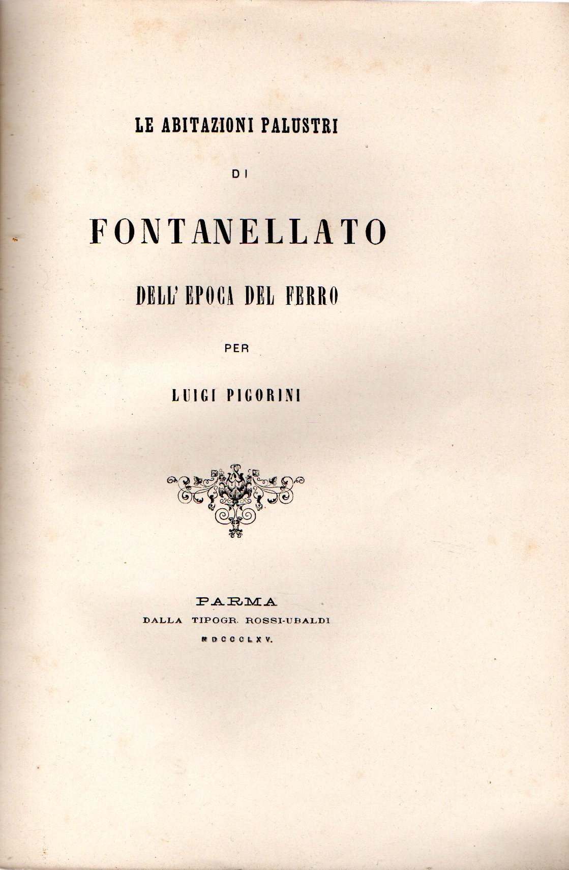 Le abitazioni palustri di Fontanellato dell'epoca del ferro