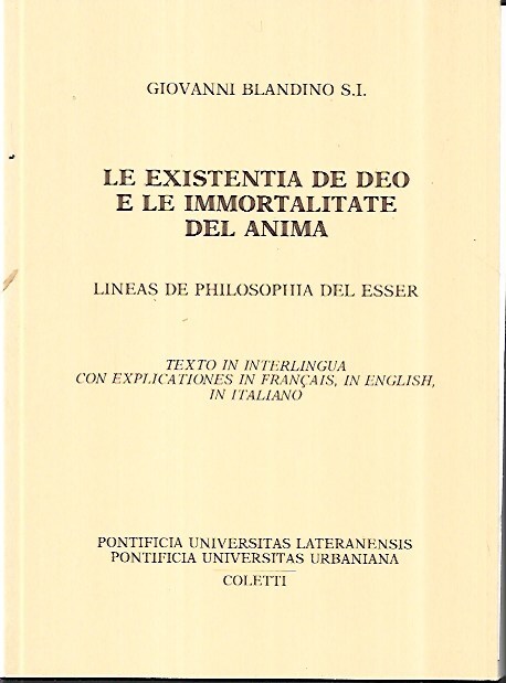 Le existentia de deo e le immortalitate del anima: lineas …