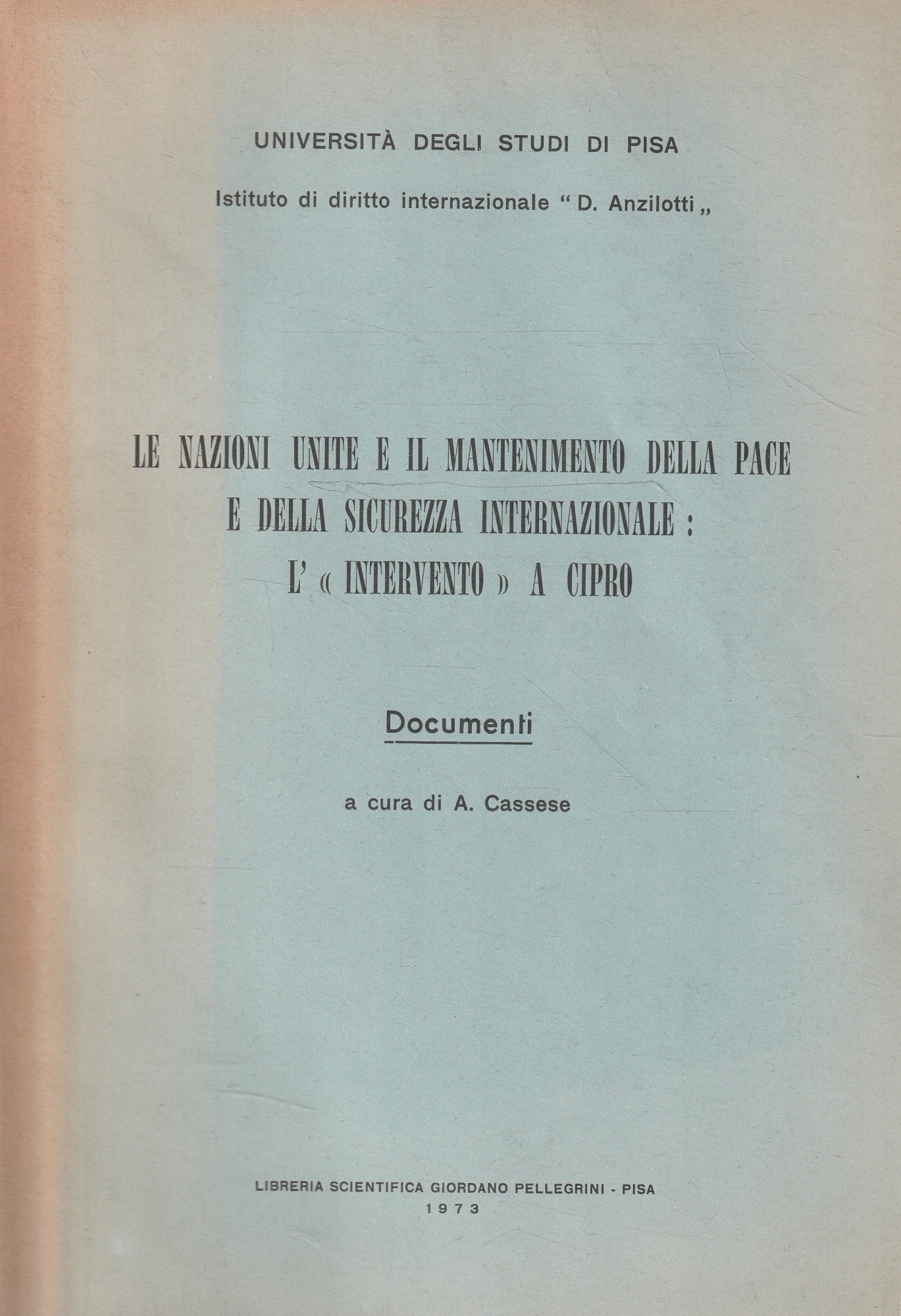 Le nazioni unite e il mantenimento della pace e della …