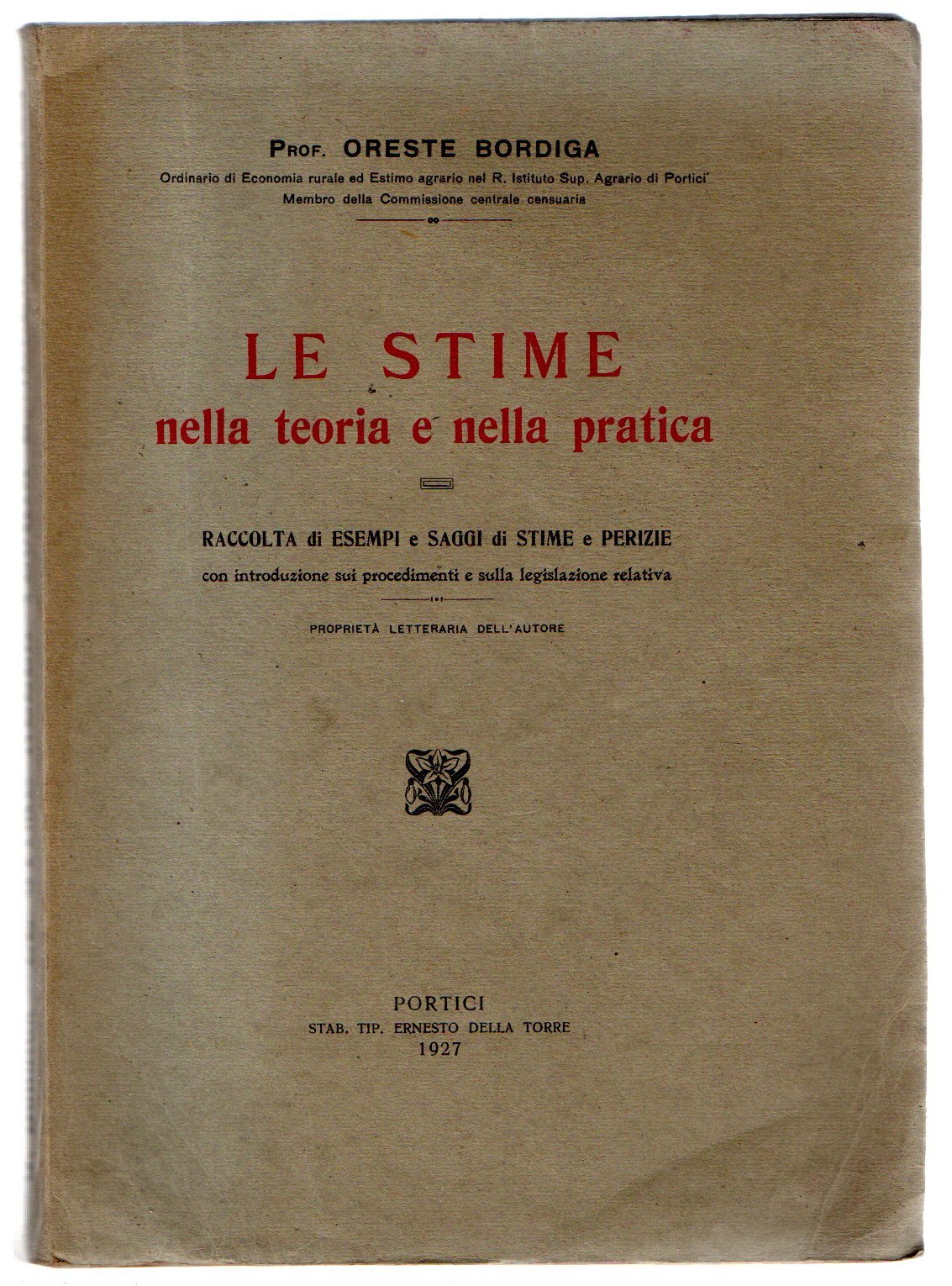 Le stime nella teoria e nella pratica