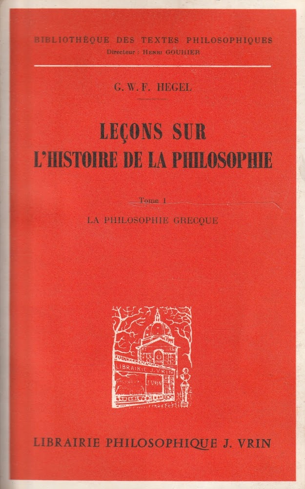 Lecons sur l'histoire de la philosophie Tome 1 La philosophie …