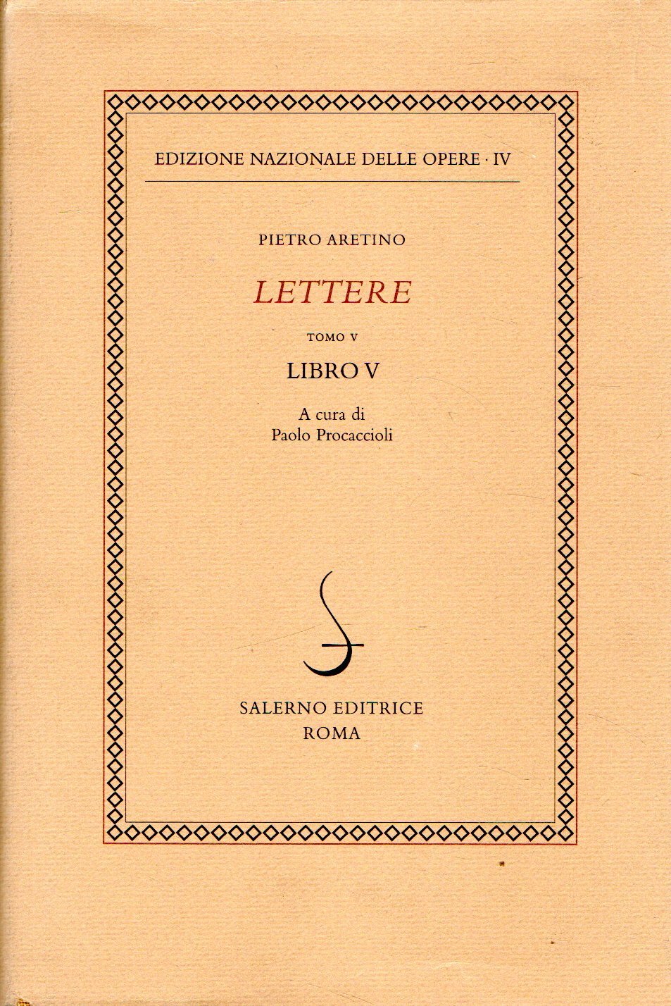 Lettere. Tomo V. Libro V