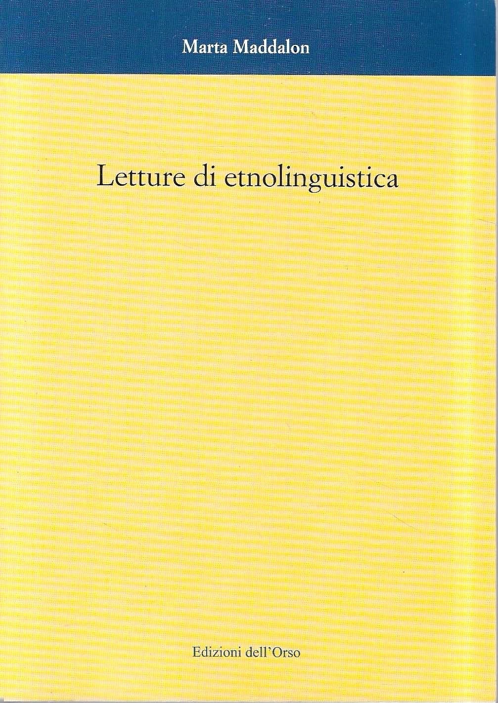 Letture di etnolinguistica
