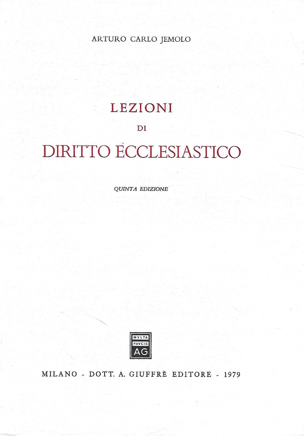 Lezioni di Diritto Ecclesiastico