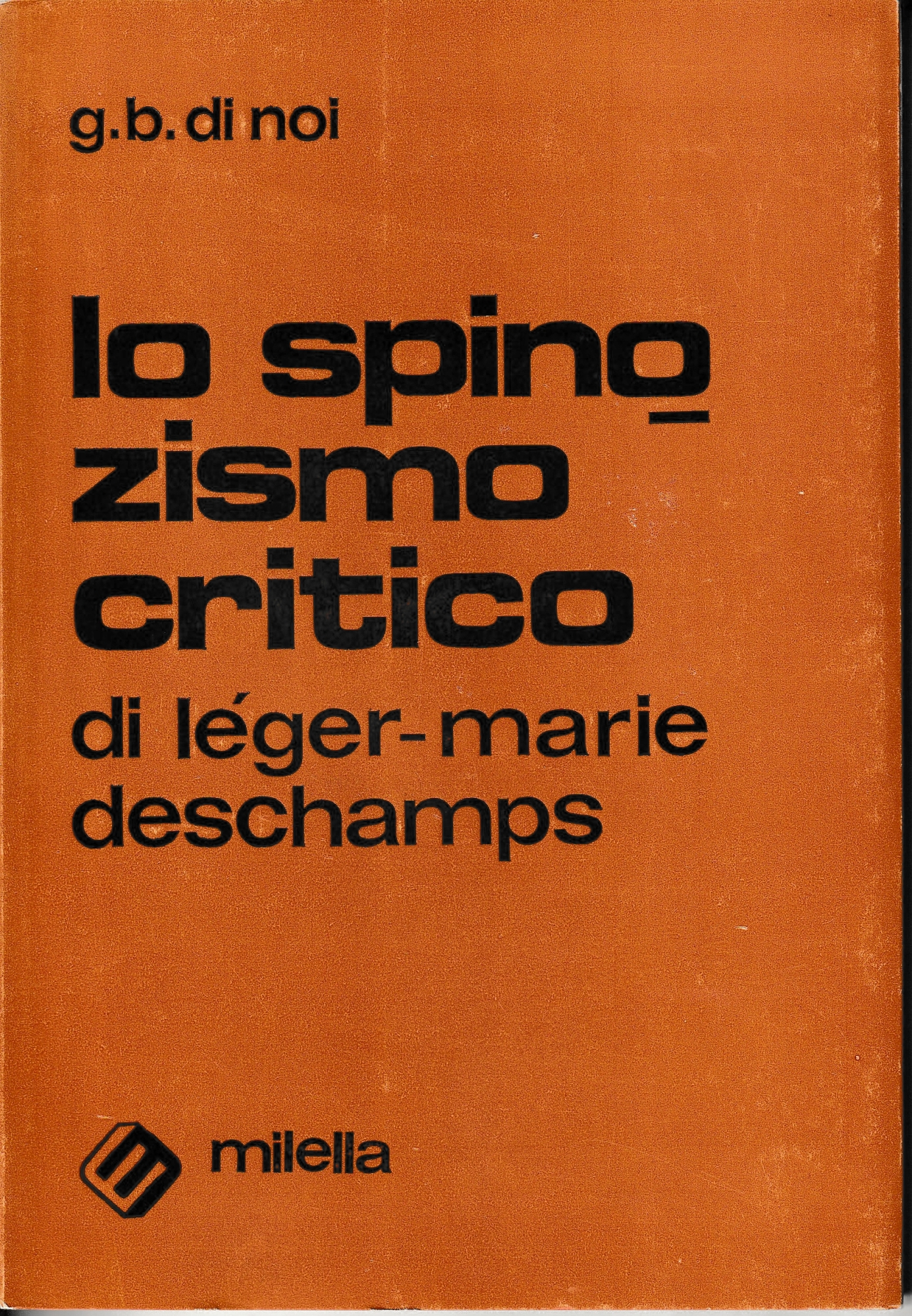 Lo spinozismo critico di Leger-Marie Deschamps