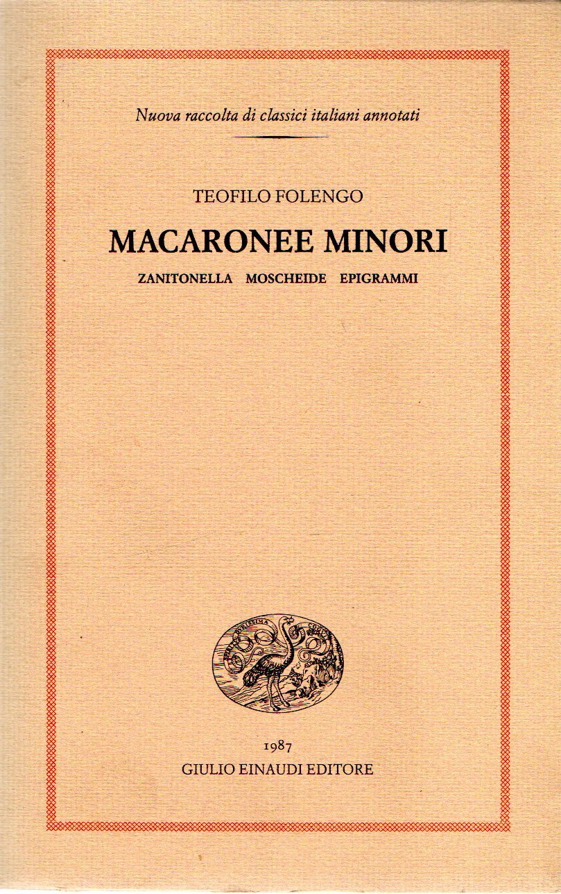 Macaronee minori : Zanitonella - Moscheide - Epigrammi