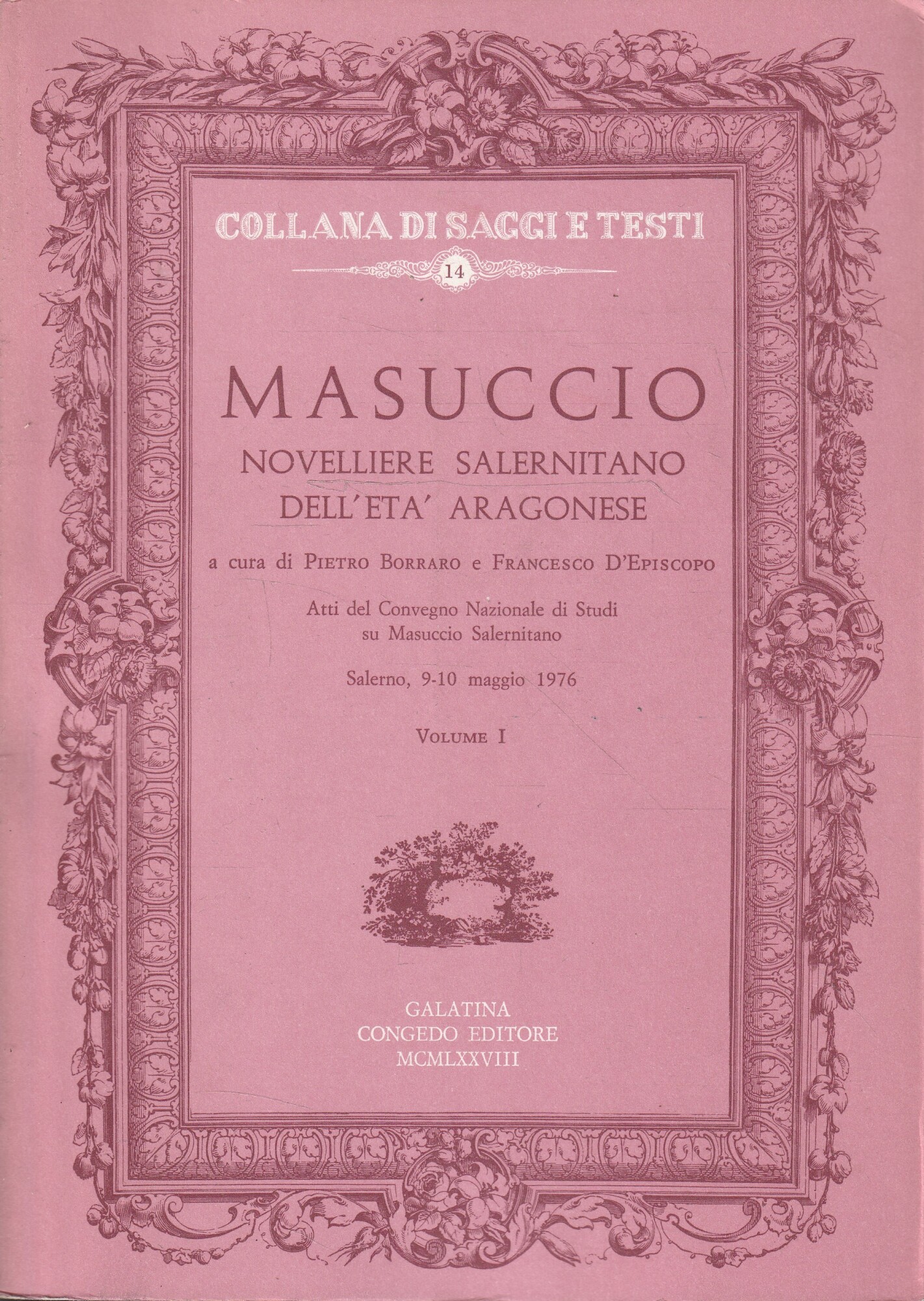 Masuccio novelliere salernitano dell'età aragonese
