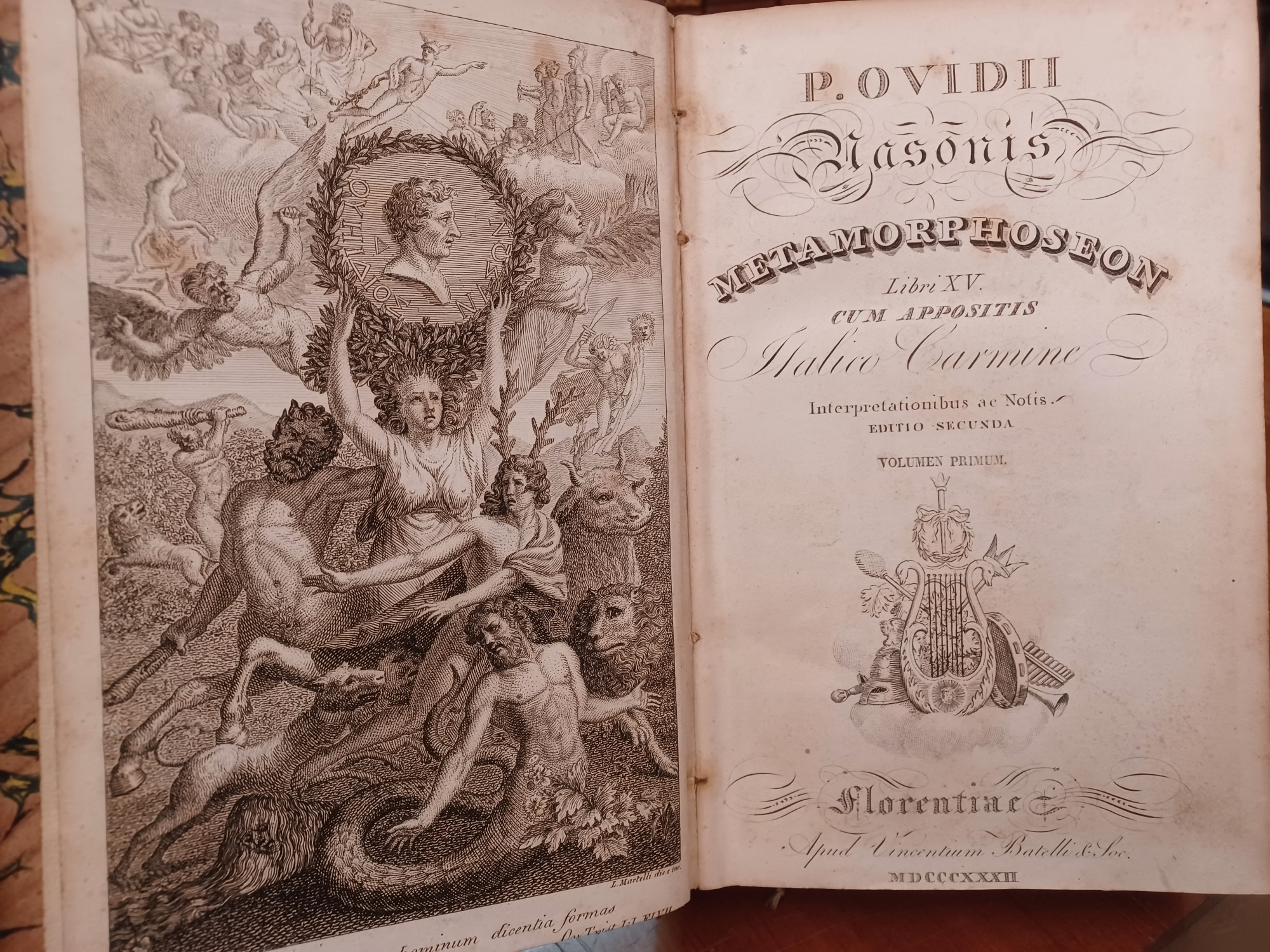 Metamorphoseon Libri XV cum appositis italico carmine interpretationibus ac notis …