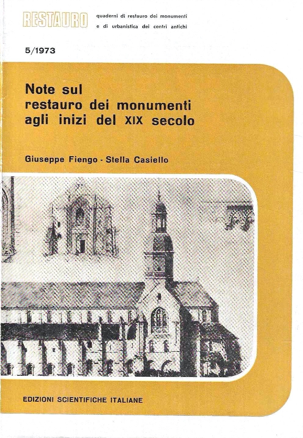 Note sul restauro dei monumenti agli inizi del XIX secolo(Quaderni …