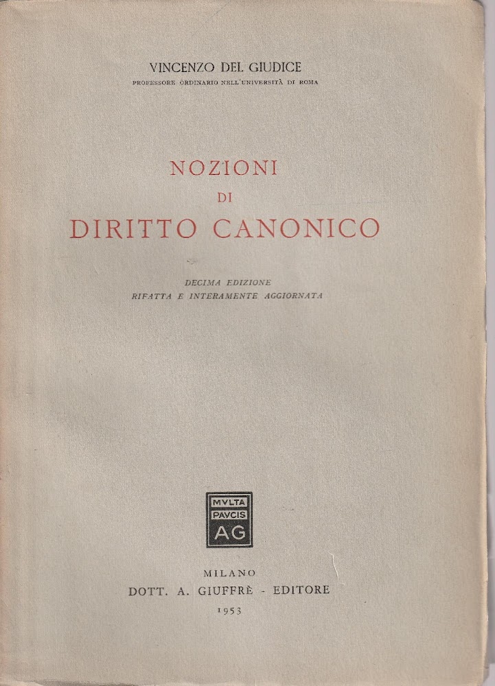 Nozioni di diritto canonico