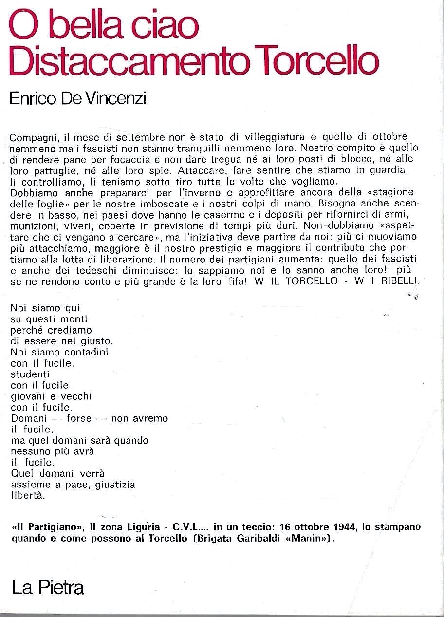 O bella ciao. Distaccamento Torcello