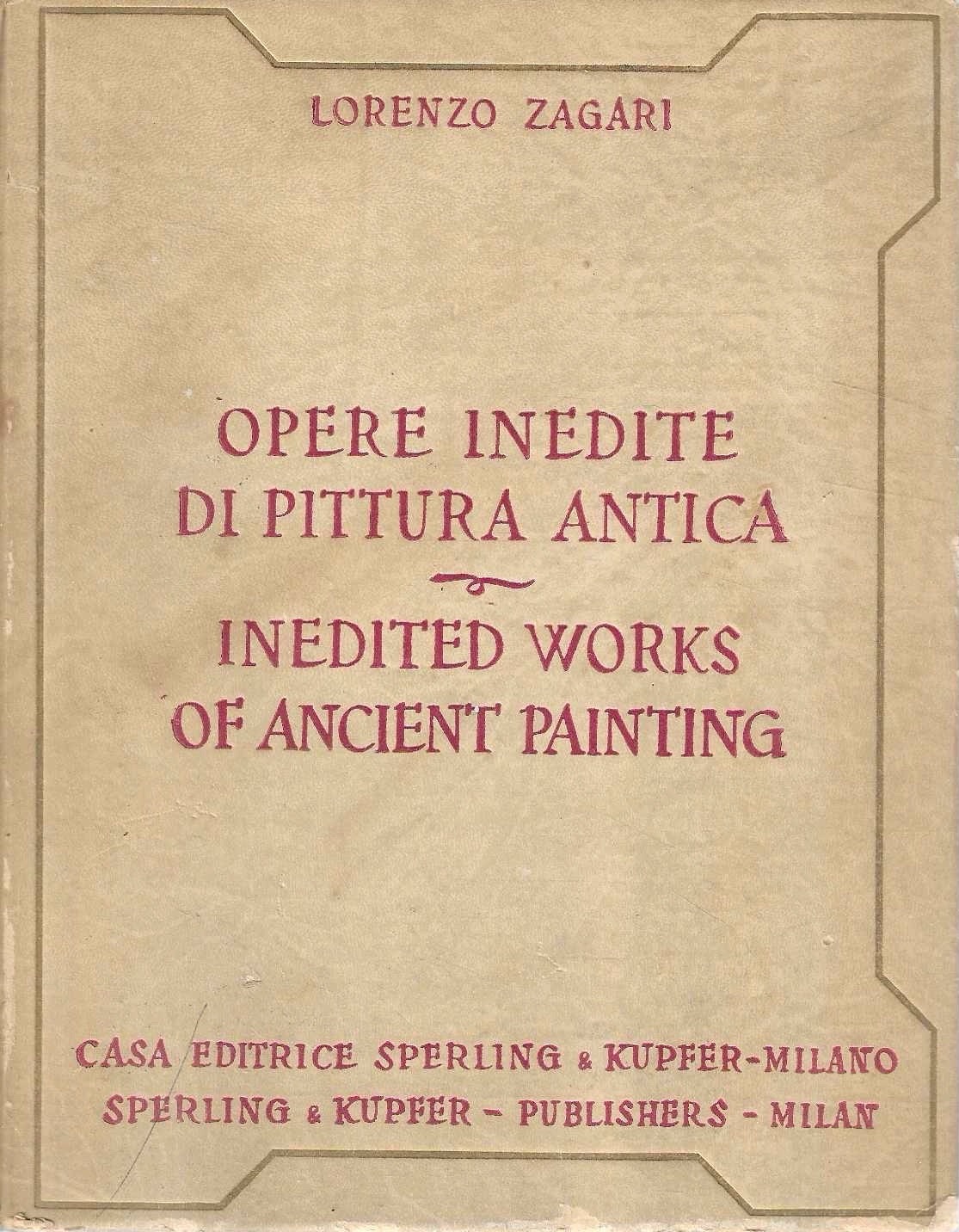 Opere inedite di pittura antica - Inedited works of ancient …