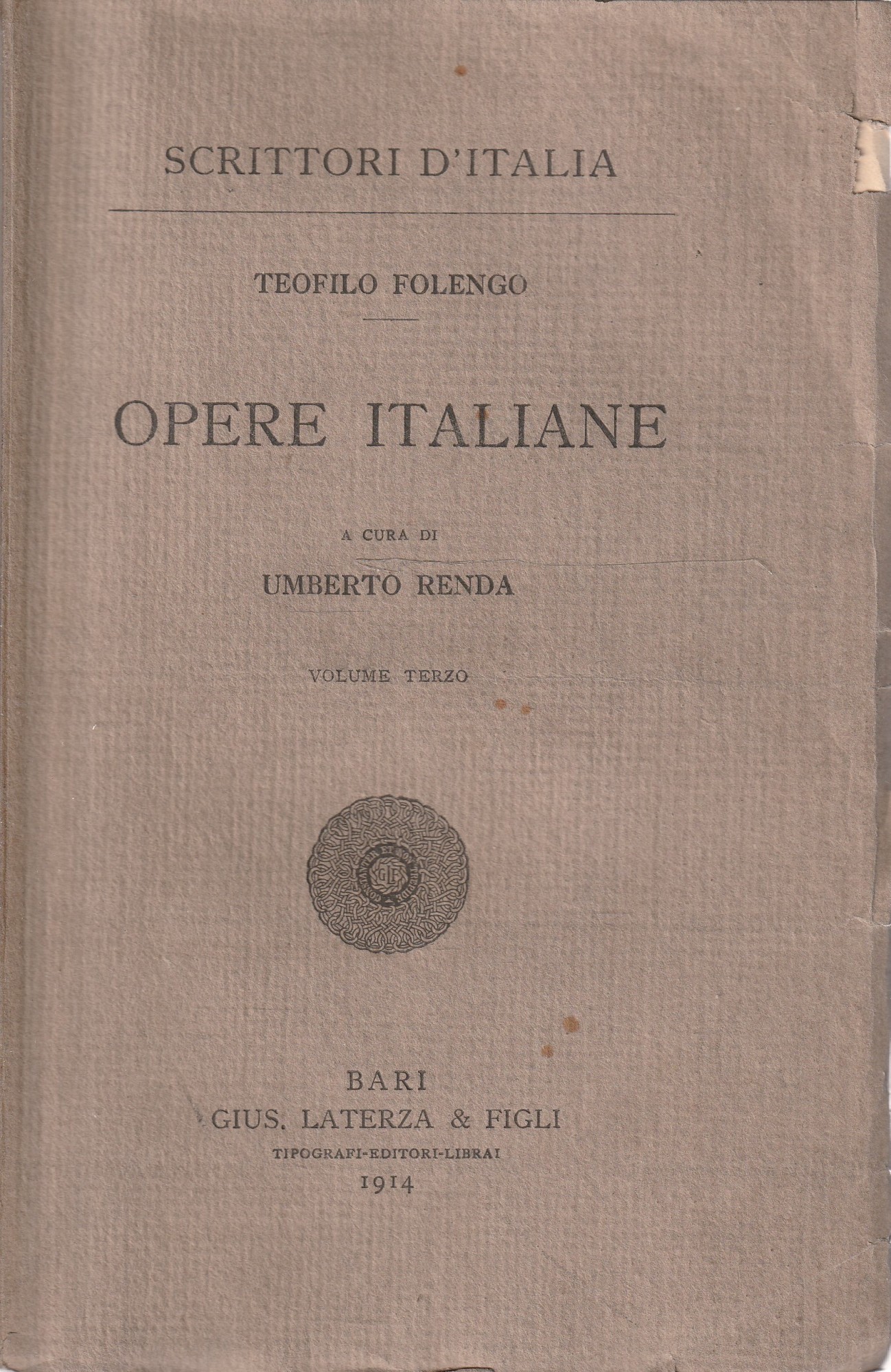 Opere Italiane - Volume Terzo