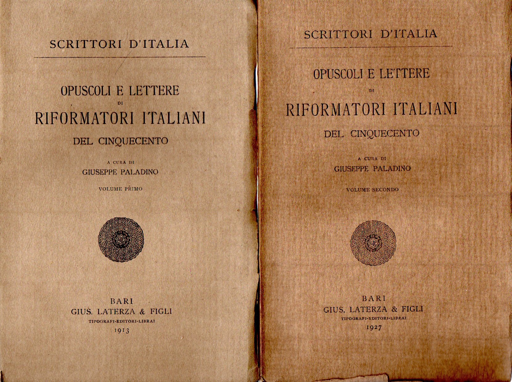 Opuscoli e lettere di Riformatori Italiani del Cinquecento (2 vol.)