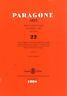 PARAGONE - Rivista di arte. n^22,Novembre 1998