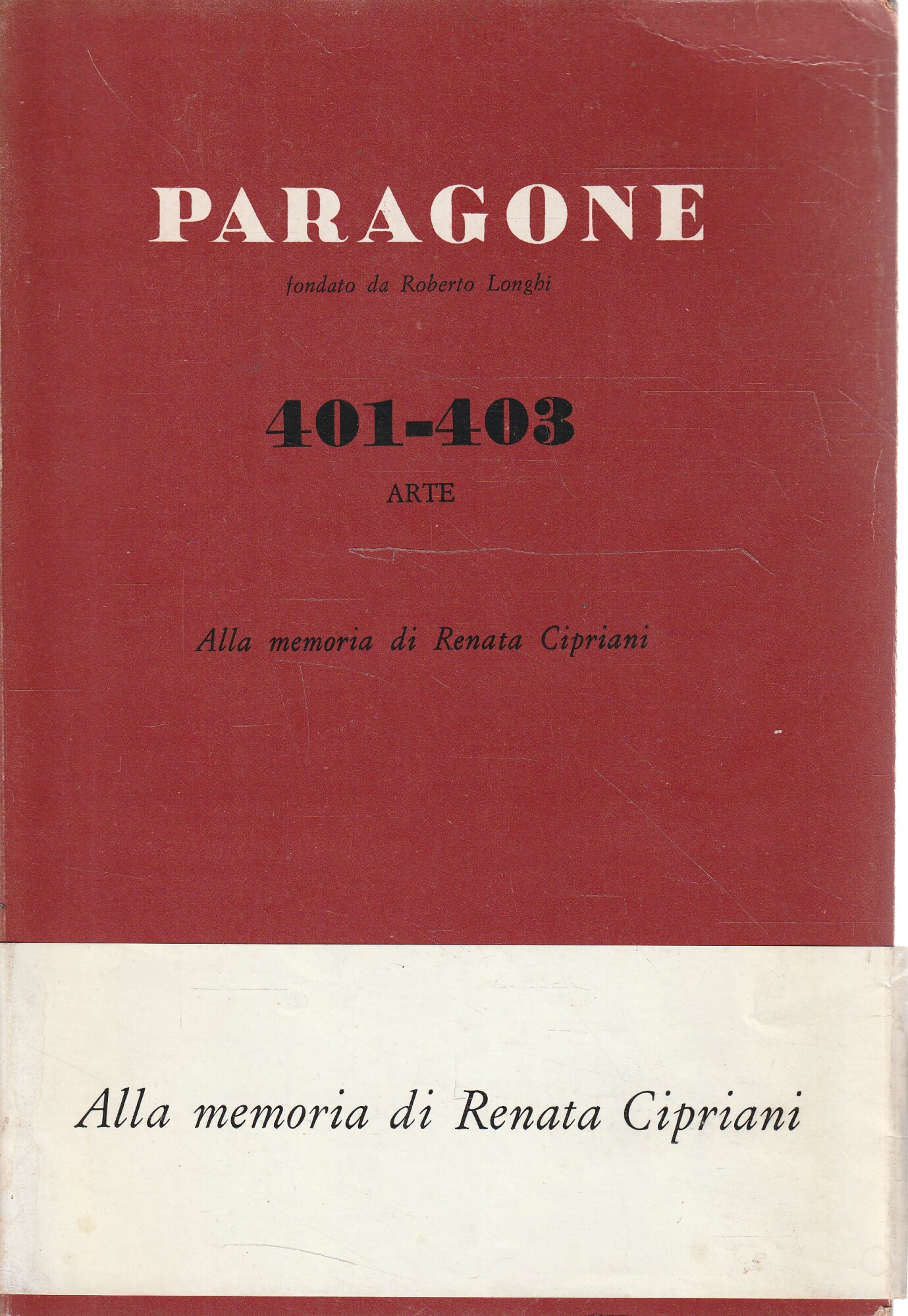 Paragone Anno XXXIV Numeri 401-403 luglio/settembre 1983