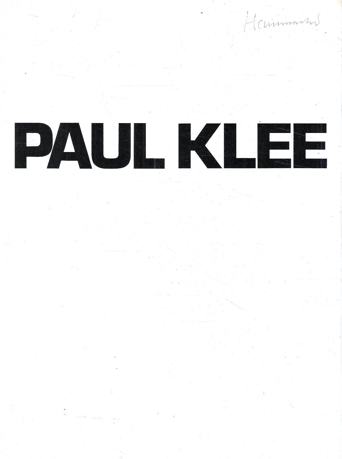 Paul Klee (Catalogo della Mostra - Olanda, 1974)