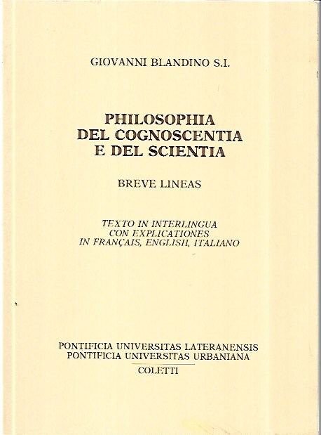 Philosophia del cognoscentia e del scientia: Breve lineas