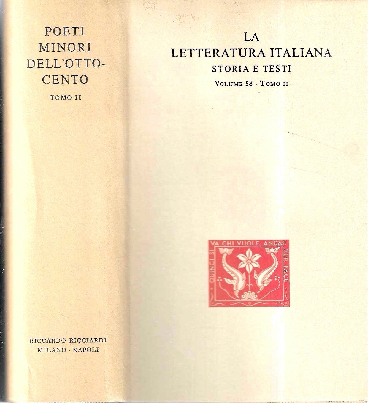 Poeti minori dell'Ottocento - Tomo II ("La Letteratura Italiana - …