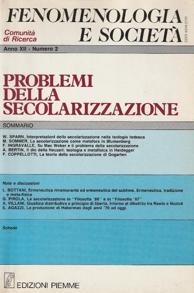 Problemi della secolarizzazion