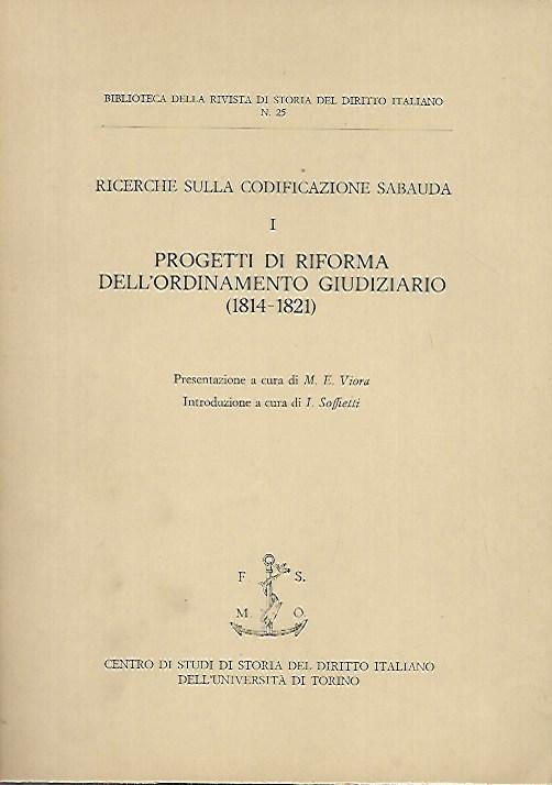 Progetti di riforma dell'ordinamento giudiziario (1814-1821)