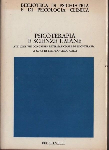 Psicoterapia e scienze umane.