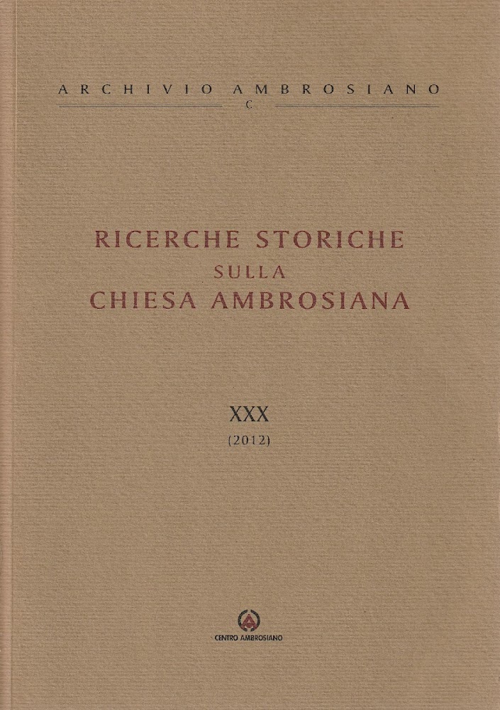 Ricerche storiche sulla chiesa ambrosiana