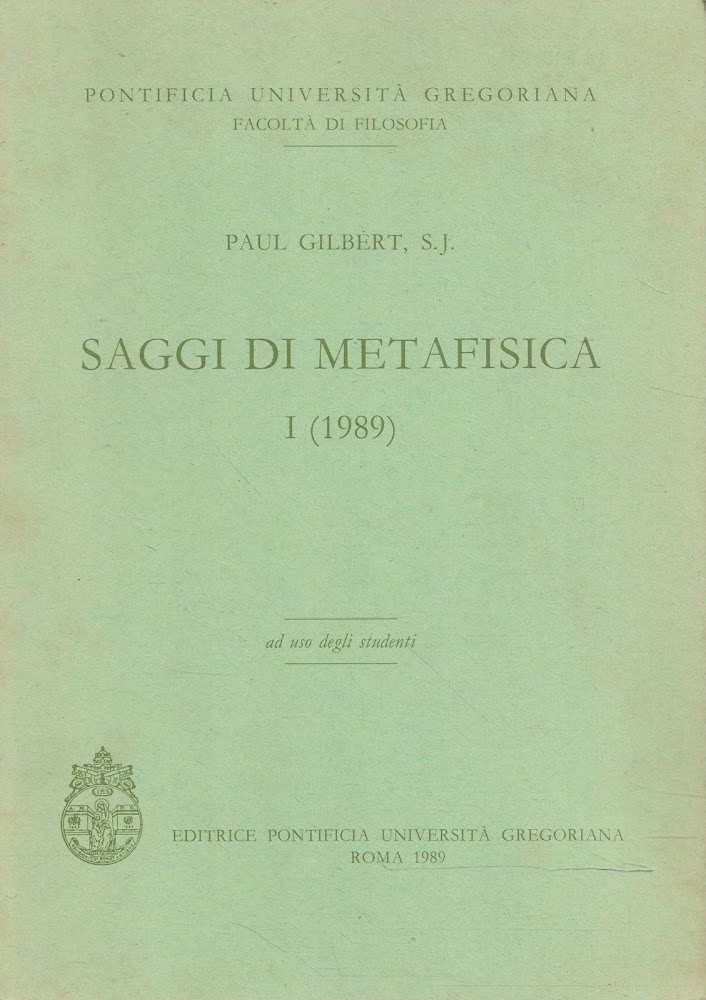 Saggi di metafisica, I - (1989)