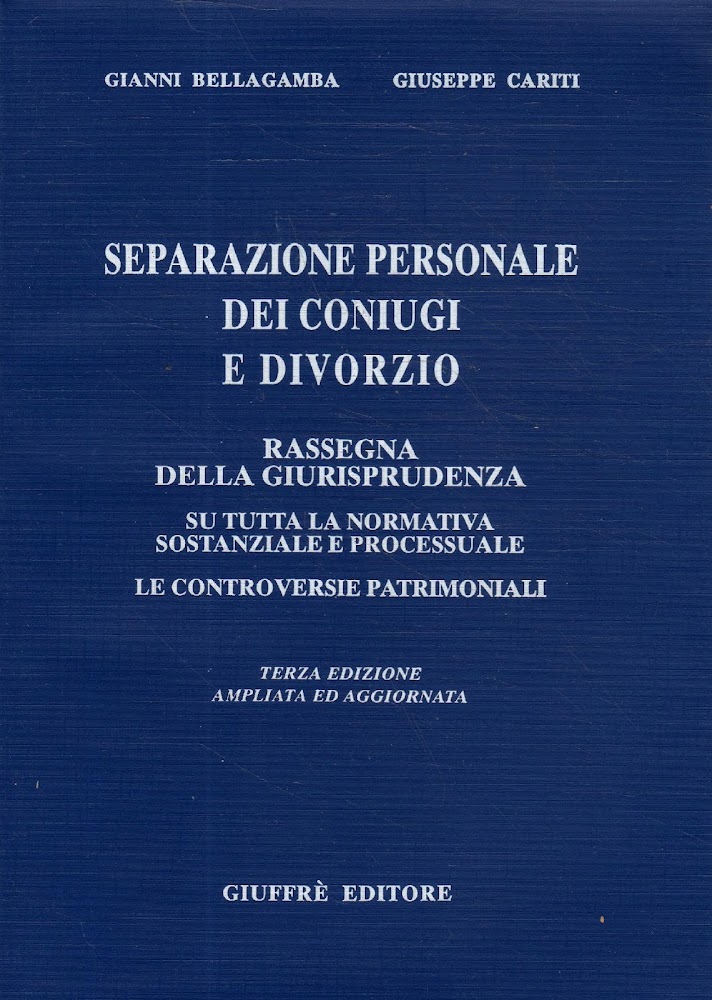 Separazione personale dei coniugi e divorzio : rassegna della giurisprudenza …