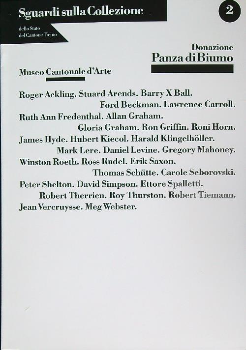 Sguardi sulla Collezione, n.2 . Donazione Panza di Biumo. Museo …