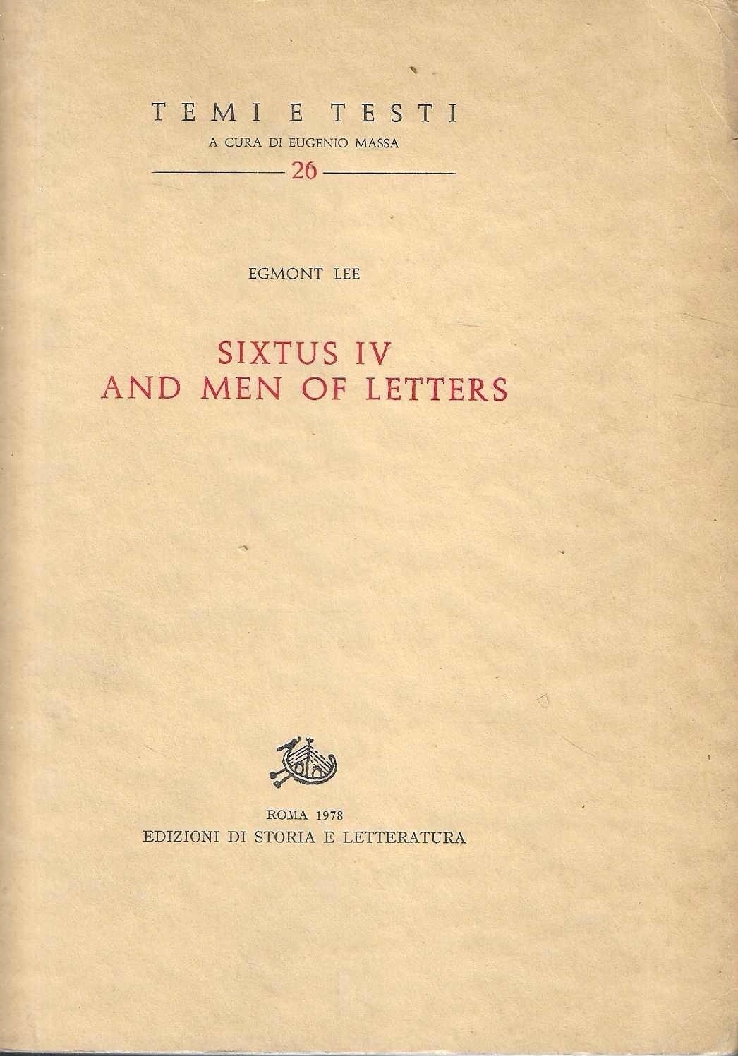 Sixtus IV and men of letters