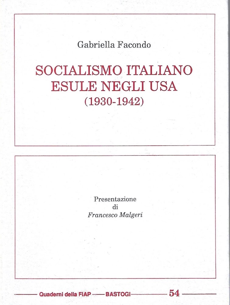Socialismo italiano esule negli USA (1930-1942)