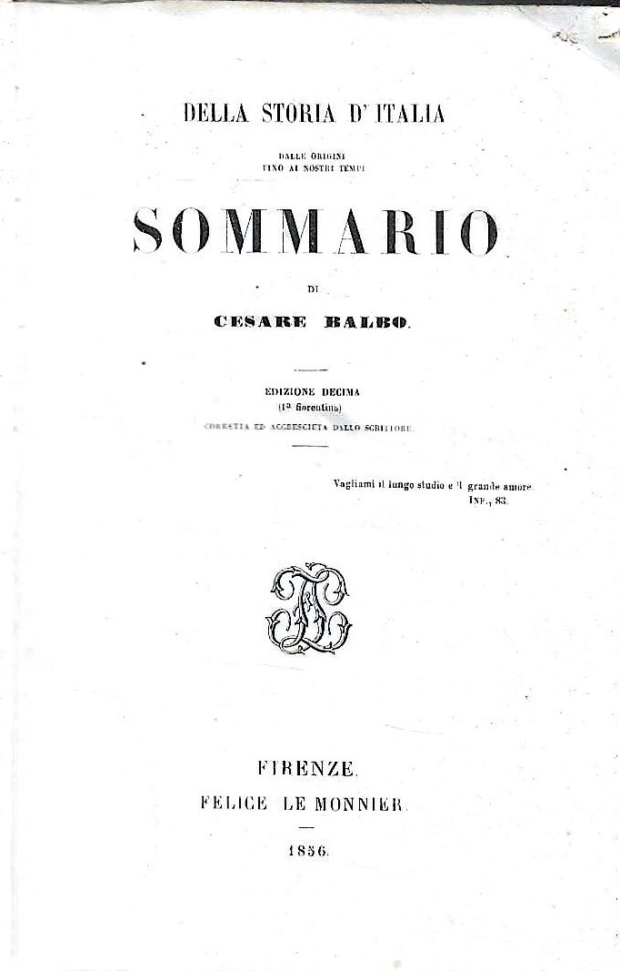 Sommario della storia d'Italia dalle origini fino ai nostri tempi
