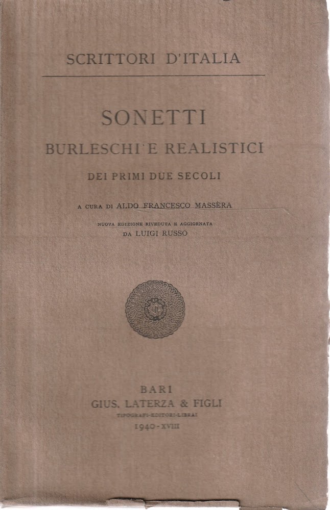 Sonetti burleschi e realistici dei primi due secoli a cura …