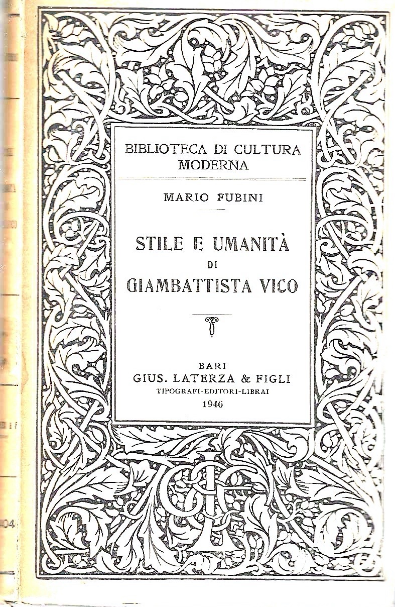 Stile e umanità di Giambattista Vico (Collana "Biblioteca di Cultura …