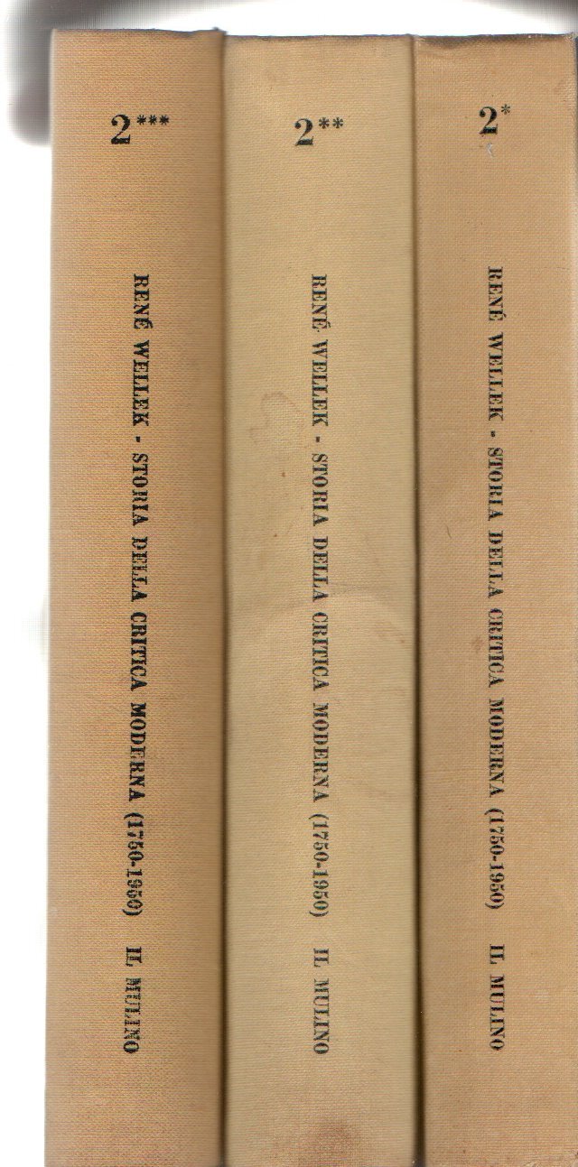 Storia della critica moderna; 3 VOLUMI.